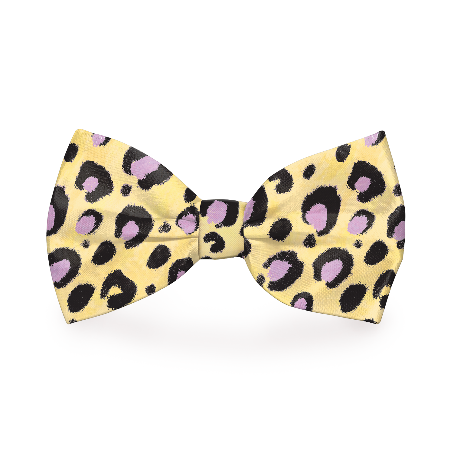 Cheetah Print Yellow Dog Bow Tie