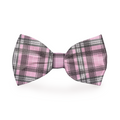 Plaid Pink Dog Bow Tie