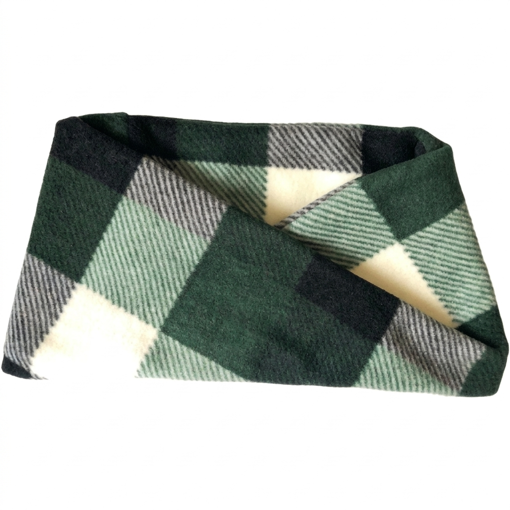 Green & White Dog Scarf