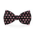 Polka-Dot Pink & Black Dog Bow Tie