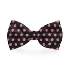 Polka-Dot Pink & Black Dog Bow Tie