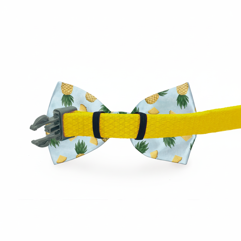 Banana Light Blue Dog Bow Tie